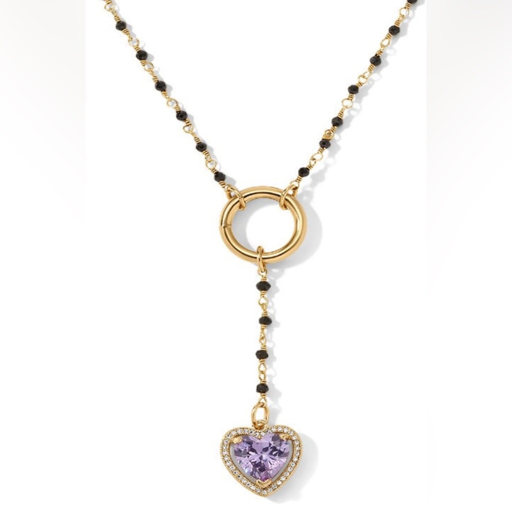 VANESSA MOONEY THE MINI LAVENDER HEART ROSARY